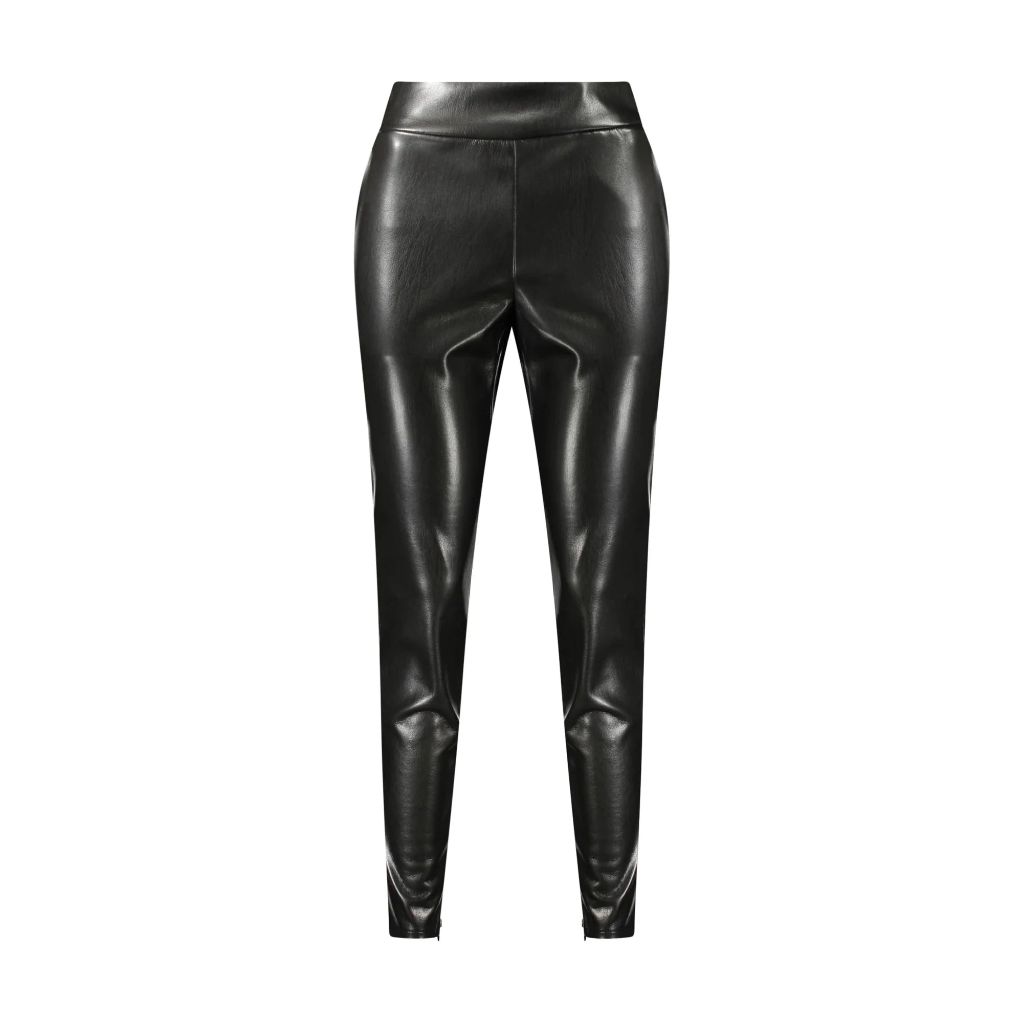 Guess Jeans Pantaloni Donna Nero Zip Laterale e alle Caviglie Logo - foto prodotto