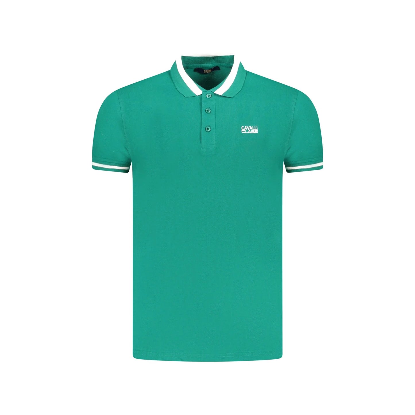 Cavalli Class Polo Maniche Corte Uomo Verde Ricamo - foto prodotto