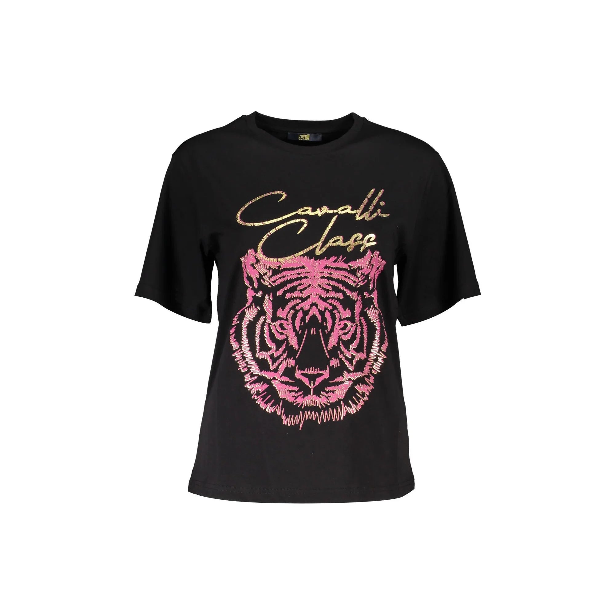 CAVALLI CLASS T-SHIRT MANICHE CORTE DONNA NERO