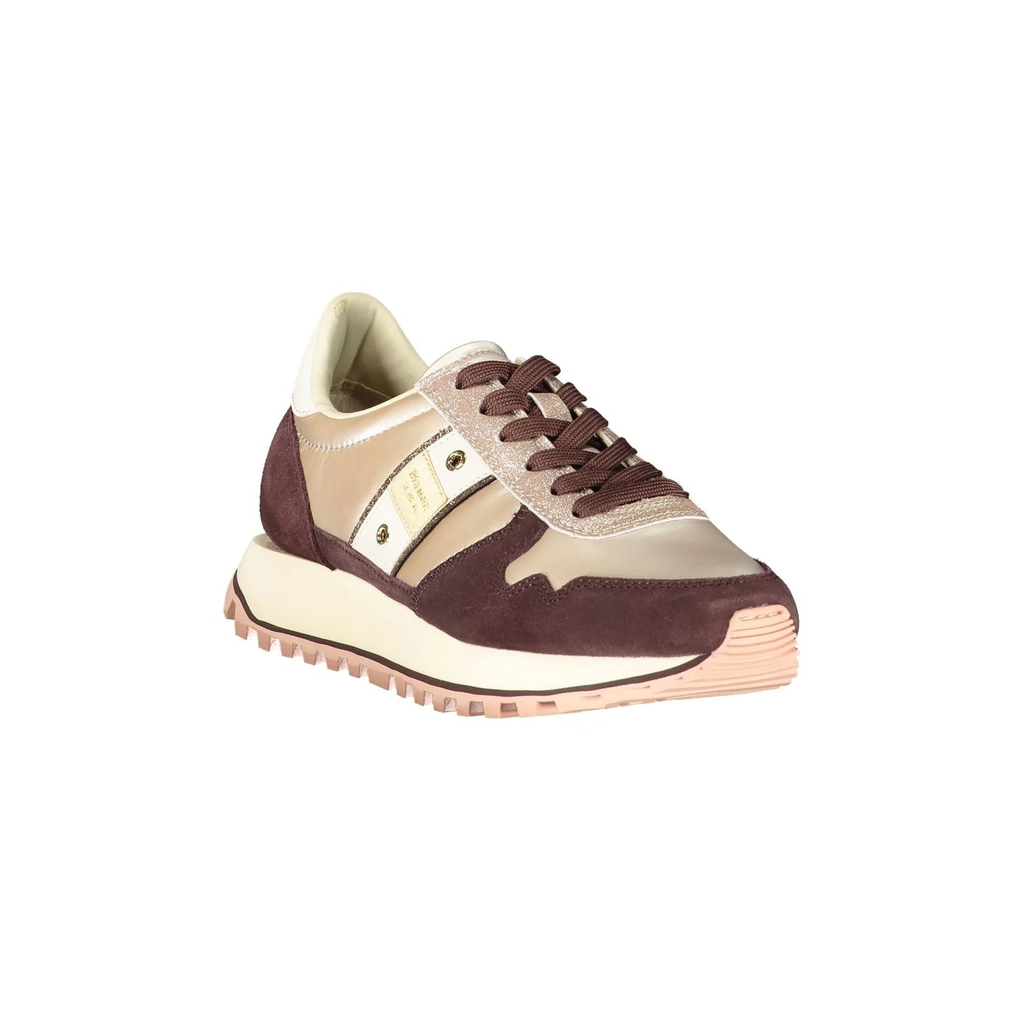 Blauer Sneakers donna beige