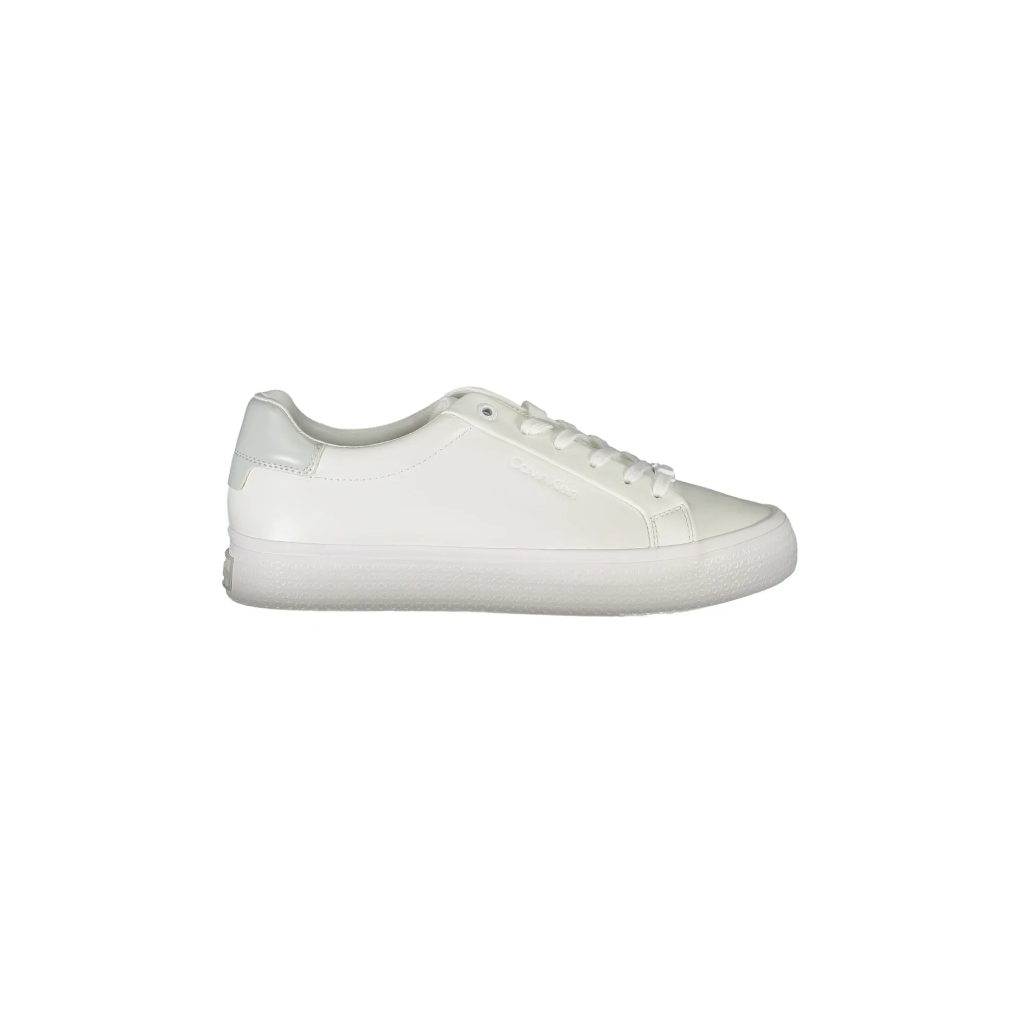 CALVIN KLEIN Scarpe Sportive Donna Bianche in Pelle con Lacci Sneakers Bianco - foto prodotto