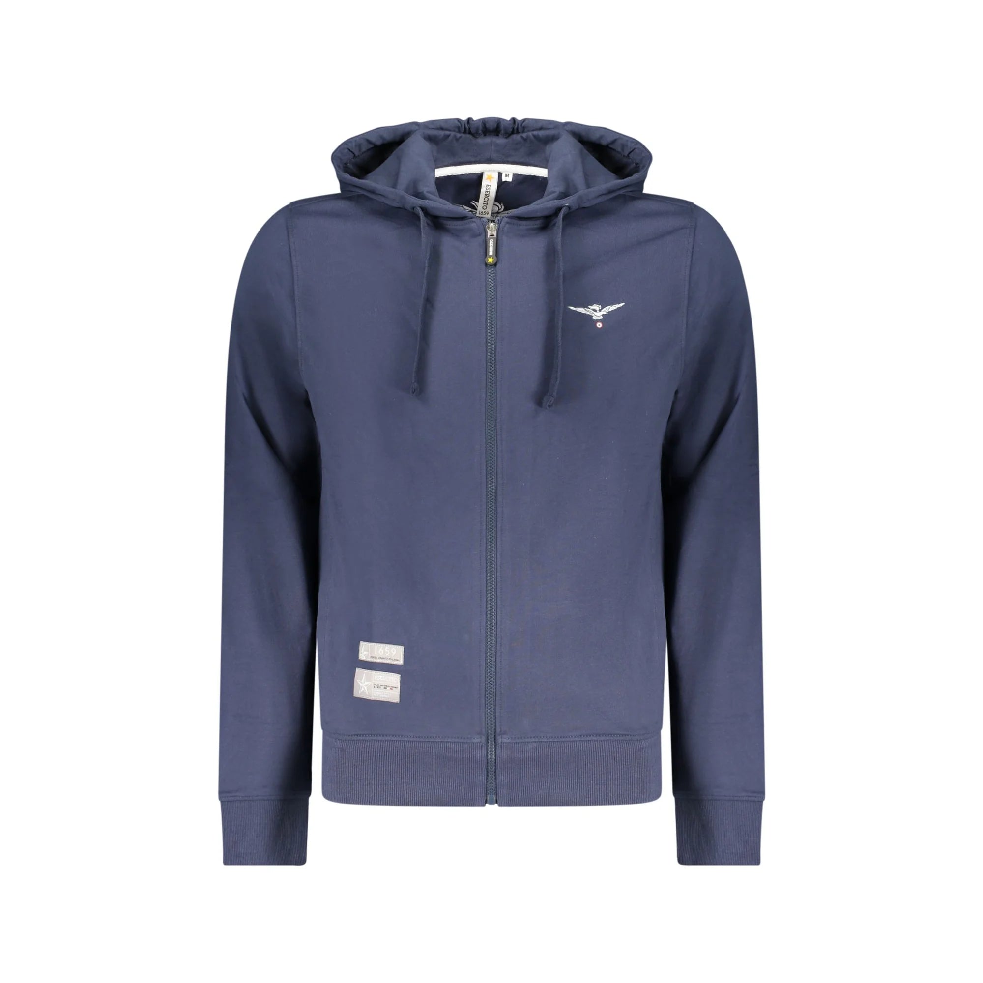 ACCADEMIA MILITARE FELPA CON ZIP UOMO BLU