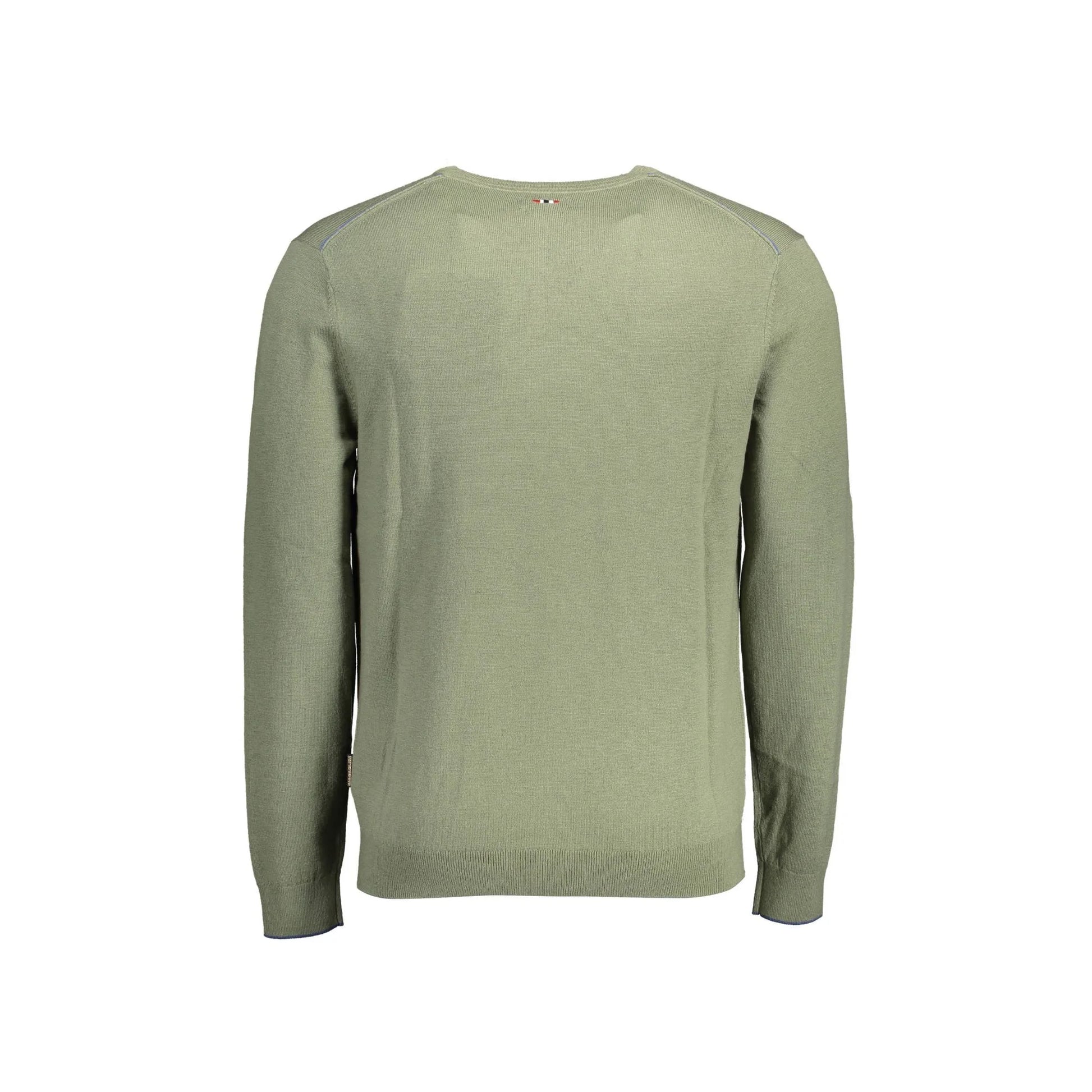 Napapijri Maglione Uomo Verde Girocollo Maniche Lunghe Maglie - vista 2