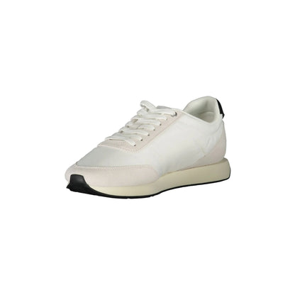 CALVIN KLEIN Sneakers Uomo Bianche con Lacci e Dettagli in Nero - vista 3