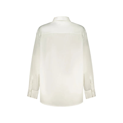 Guess Jeans Camicia Maniche Lunghe Donna Bianca Ricamo Camicie bianco - vista 2