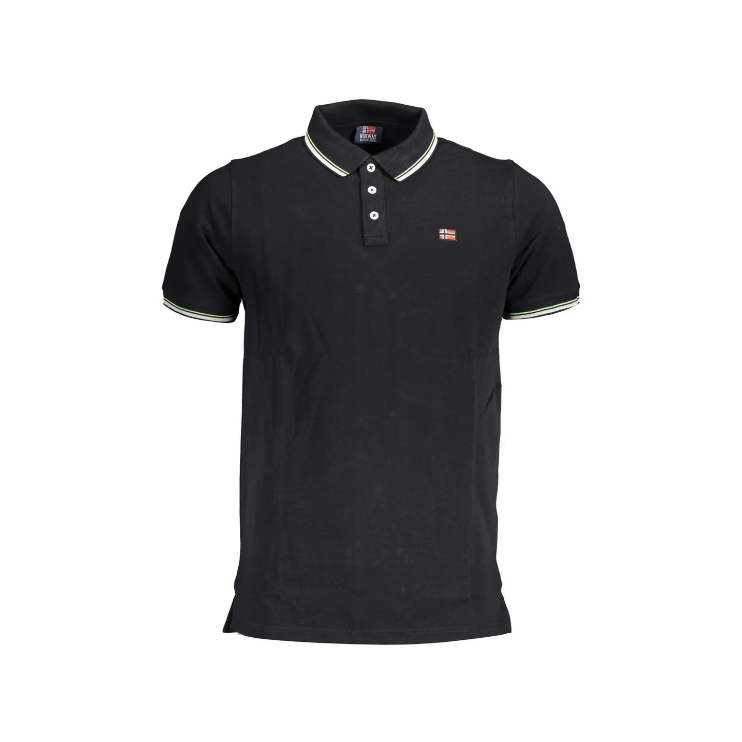 Norway 1963 Polo Maniche Corte Uomo Nera Logo Nero - foto prodotto