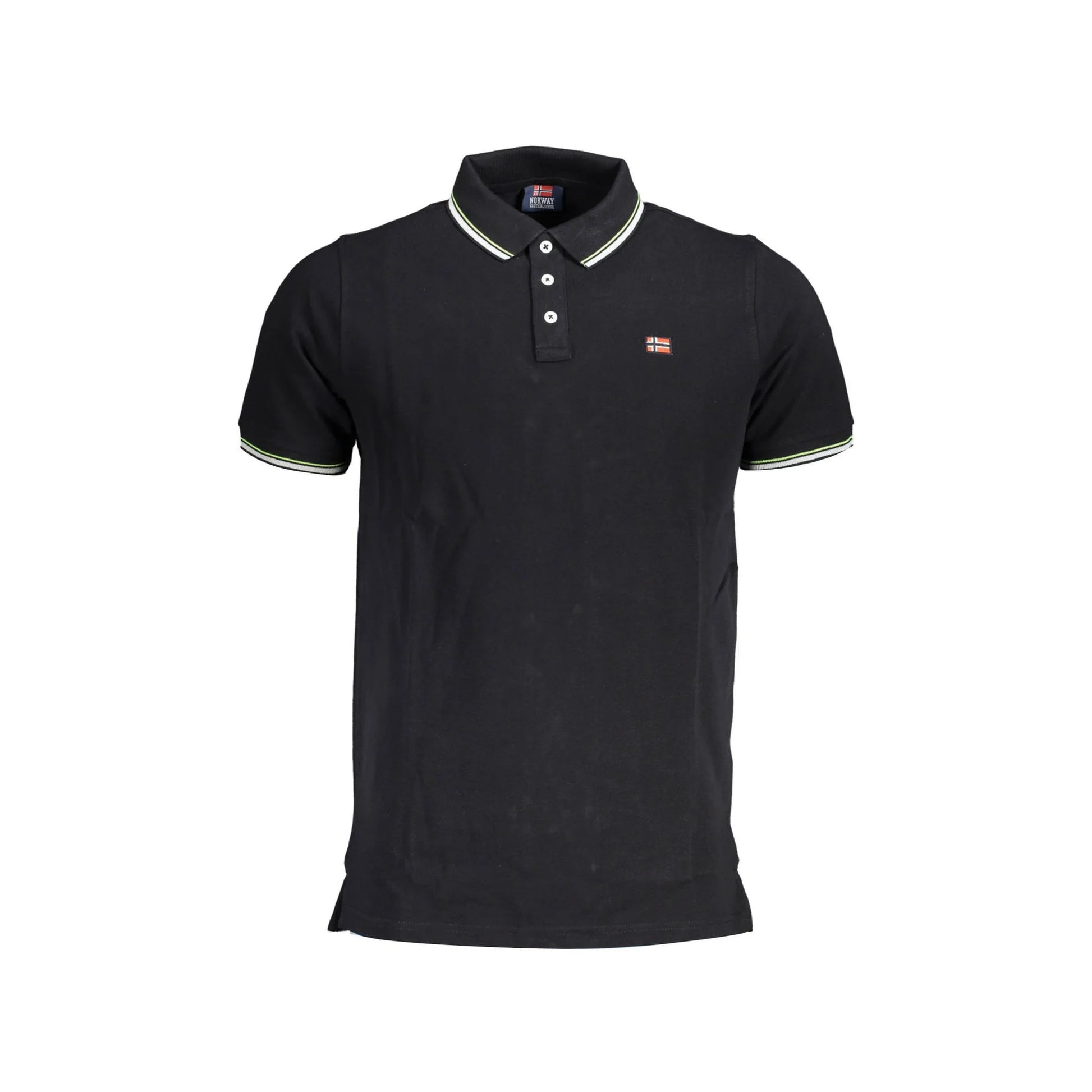 Norway 1963 Polo Maniche Corte Uomo Nera Logo Nero - foto prodotto