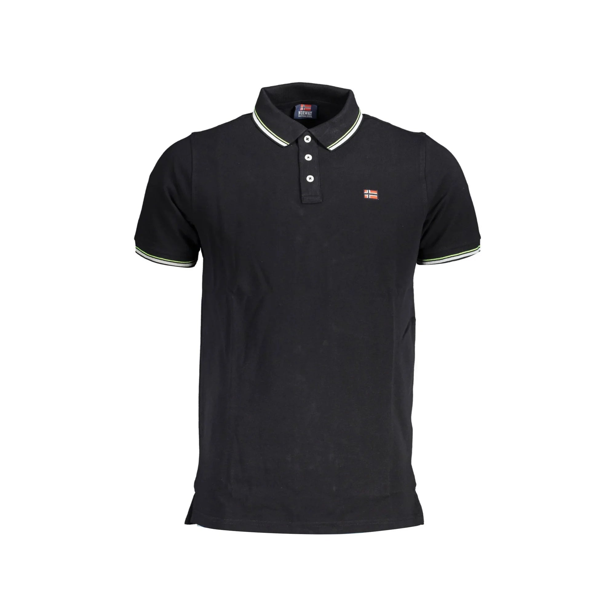 NORWAY 1963 POLO MANICHE CORTE UOMO NERO