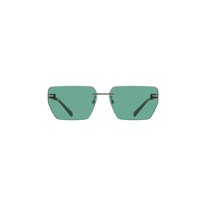 Calvin Klein Occhiali da Sole Uomo Verde Lente Quadrata Logo - foto prodotto
