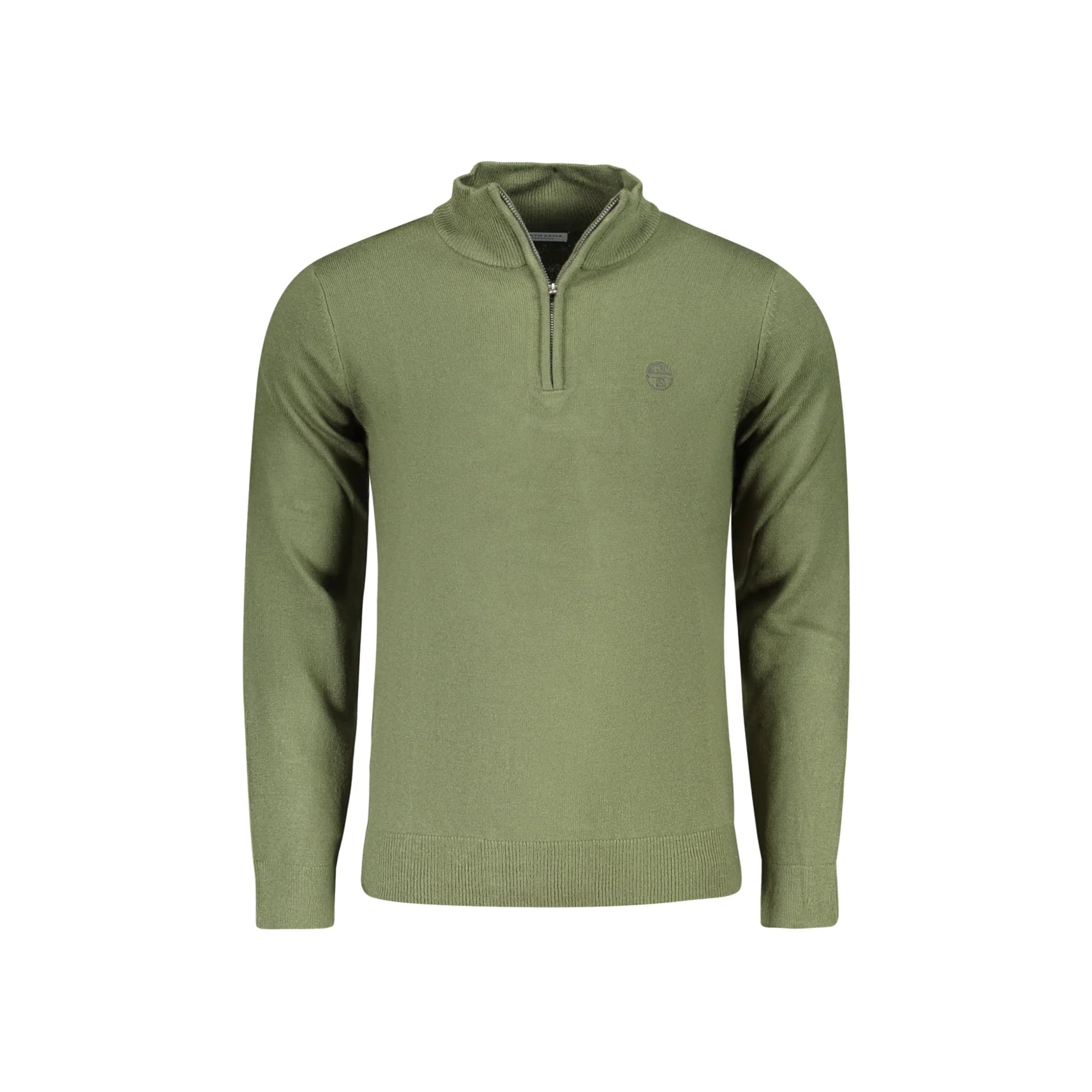 North Sails Maglia Uomo Verde Mezza Zip in Maglia Morbida Maglie - foto prodotto