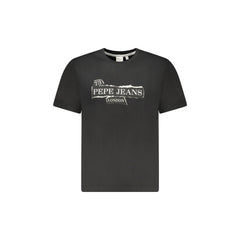Pepe Jeans T-Shirt Μανίκια Κοντά Ανδρική Μαύρη Εκτύπωση Λογότυπο