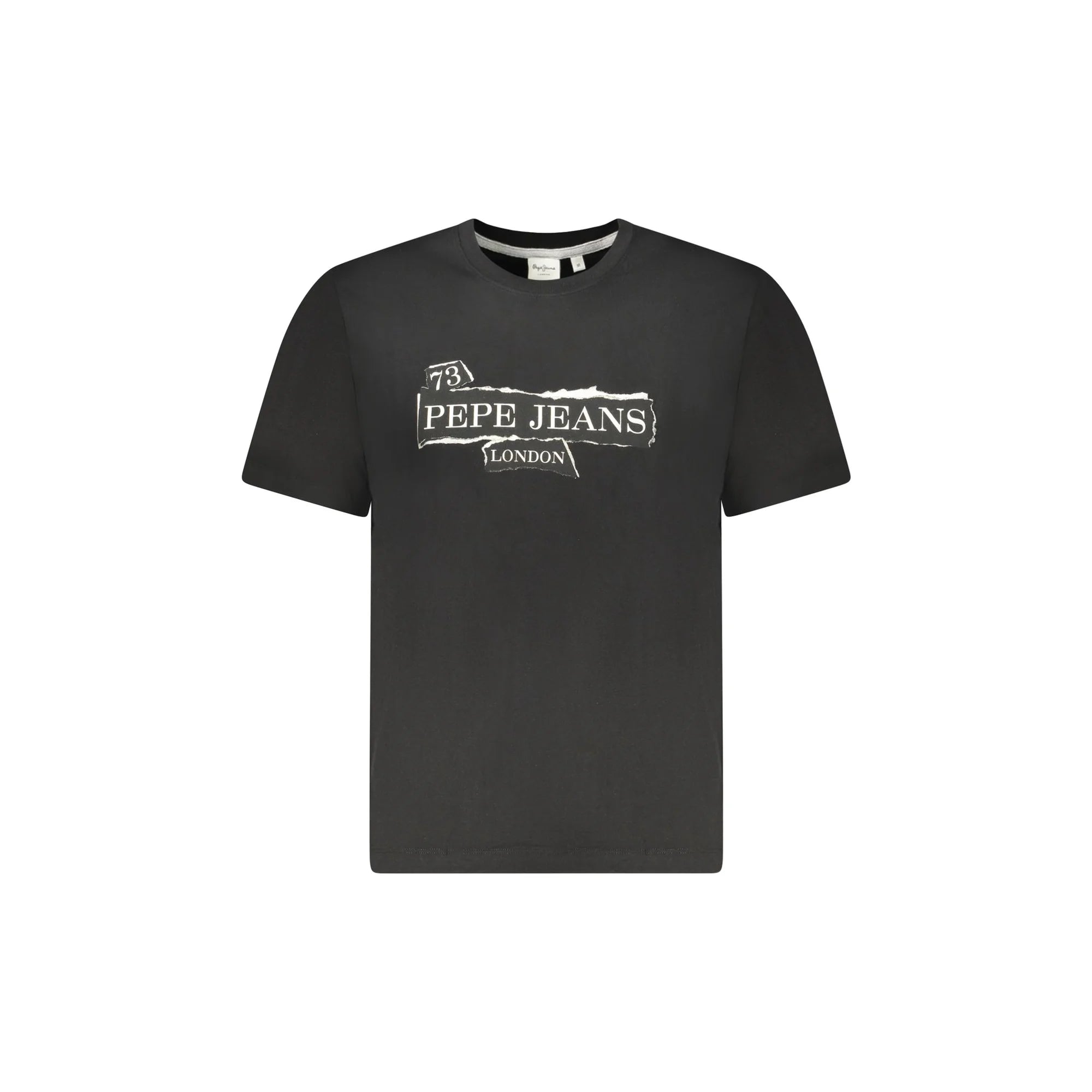 Pepe Jeans T-Shirt Maniche Corte Uomo Nera Stampa Logo Nero - foto prodotto