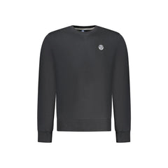 North Sails Felpa Uomo Nera Girocollo Garzata Logo