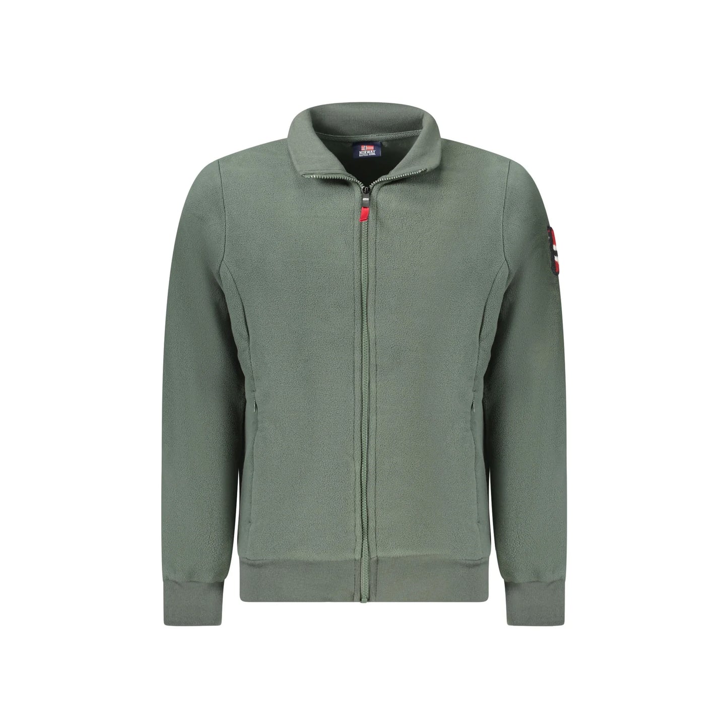 Norway 1963 Felpa Uomo Verde Zip Pile Tasche Ricamo Logo Felpe - foto prodotto