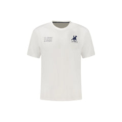 U.S. Grand Camiseta de Manga Corta Hombre Blanca Estampado Logo