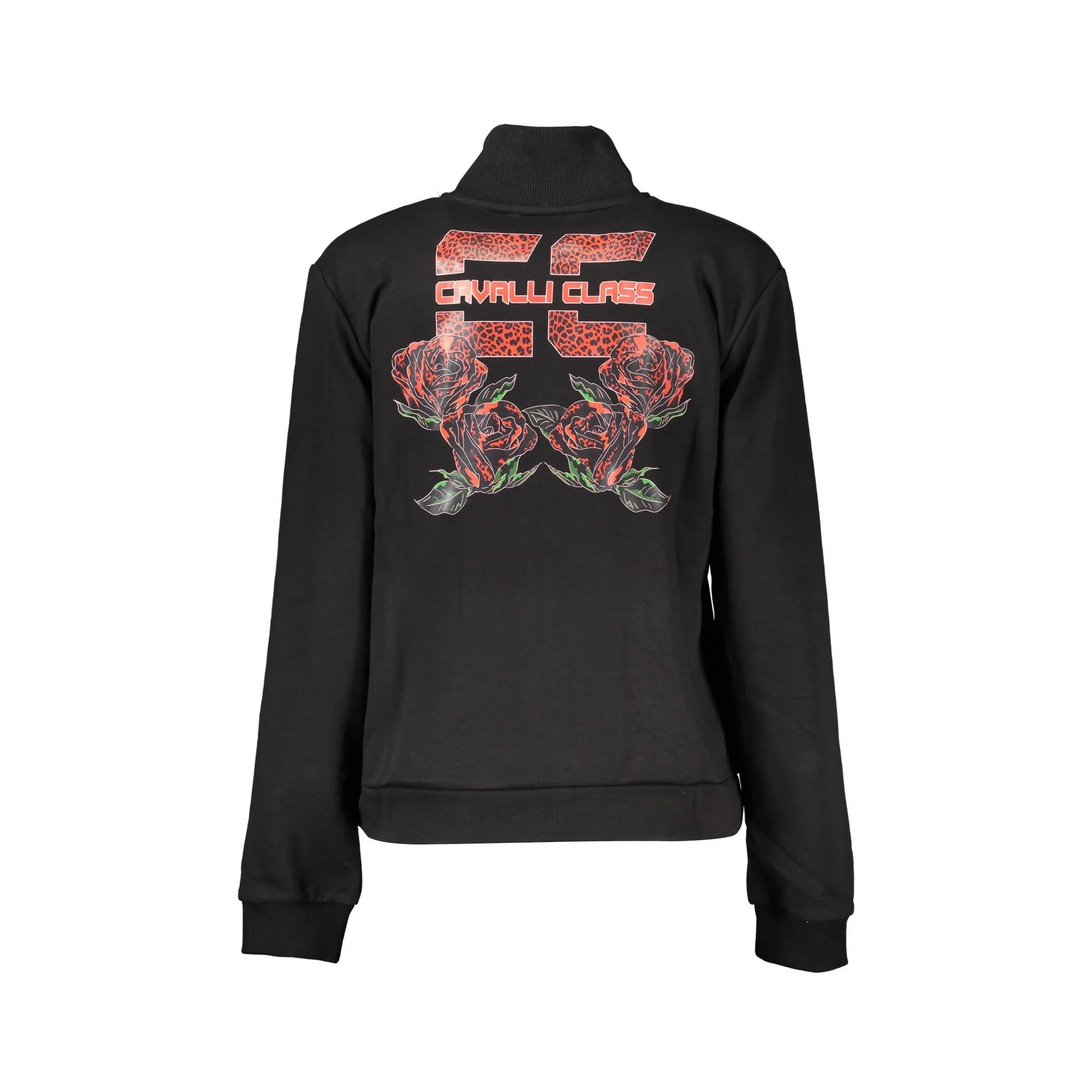 CAVALLI CLASS FELPA CON ZIP DONNA NERO