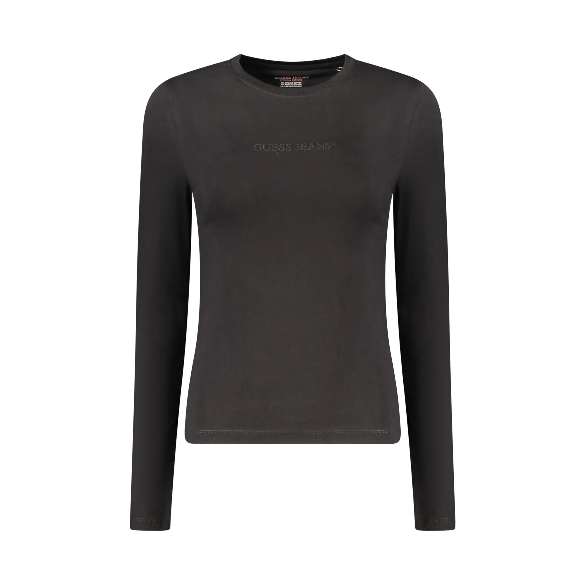 GUESS JEANS T-SHIRT MANICHE LUNGHE DONNA NERO
