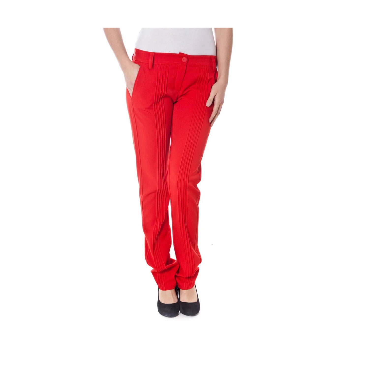 DENNY ROSE PANTALONE DONNA ROSSO