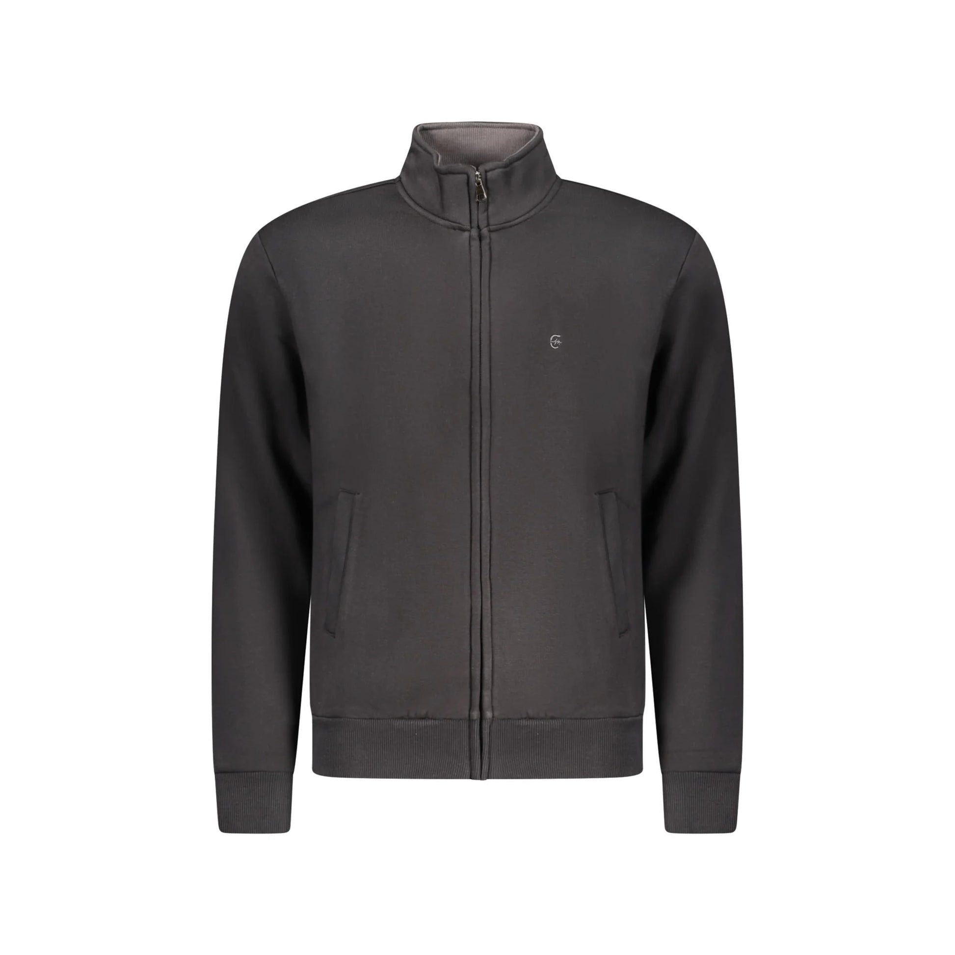 Coveri Moving Felpa Maniche Lunghe Uomo Nera Zip Ricamo Felpe Nero - foto prodotto