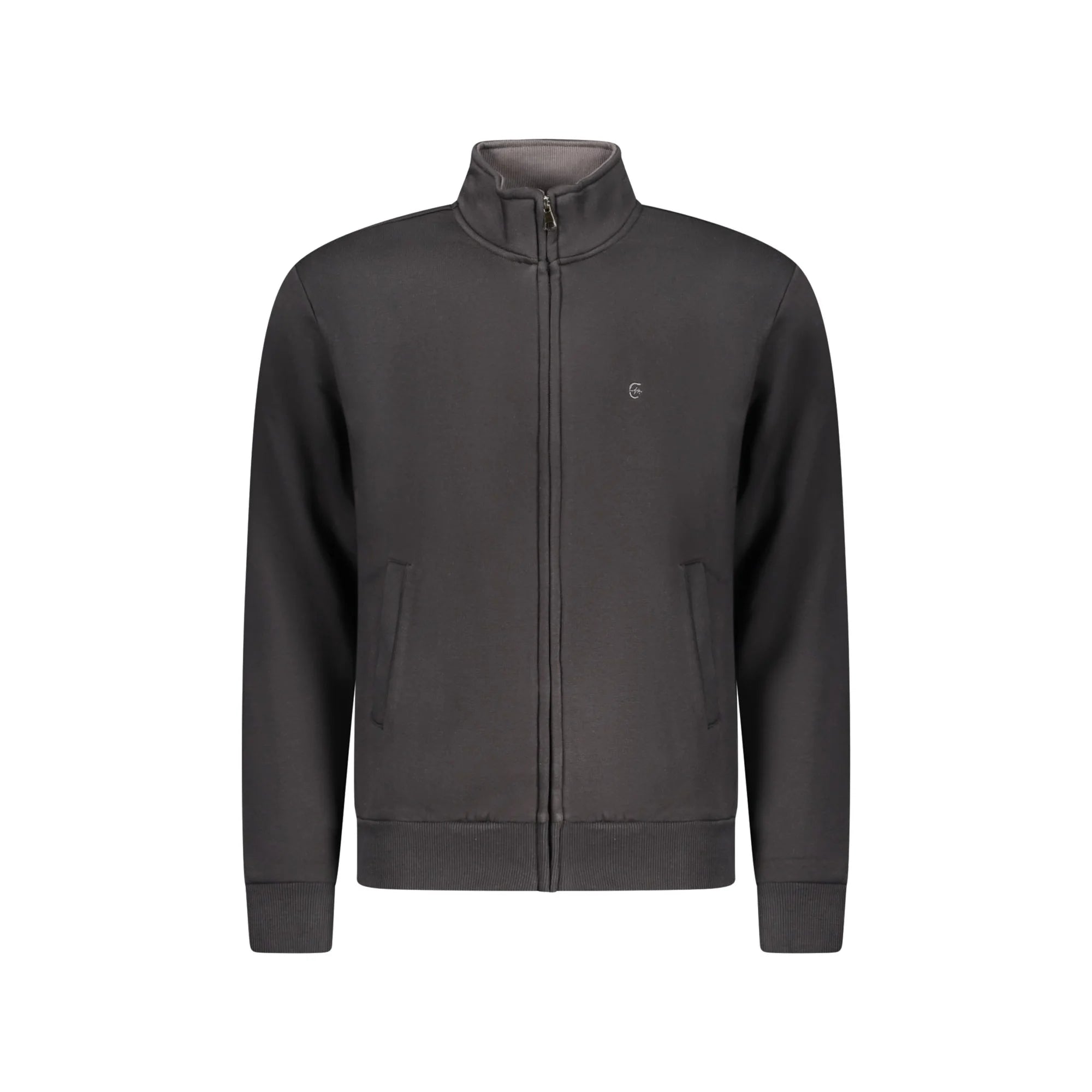 Coveri Moving Felpa Maniche Lunghe Uomo Nera Zip Ricamo Felpe Nero - foto prodotto