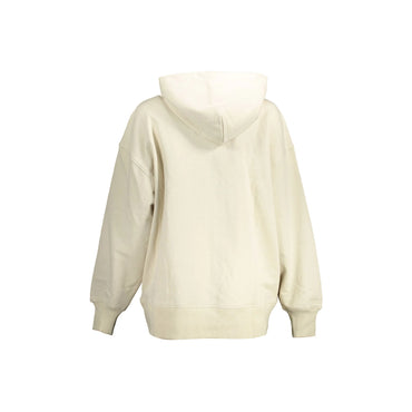 Calvin Klein Felpa Maniche Lunghe Donna Beige Ricamo Felpe - vista 2