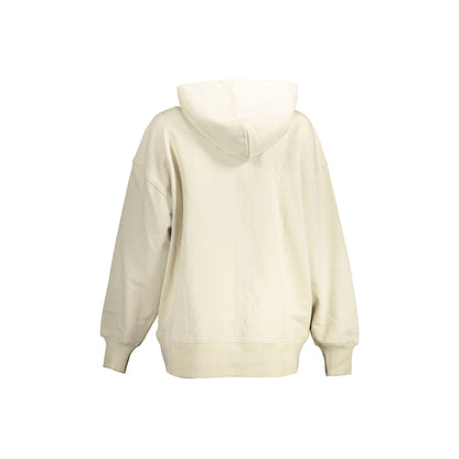 Calvin Klein Felpa Maniche Lunghe Donna Beige Ricamo Felpe - vista 2