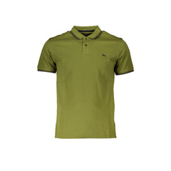 Harmont & Blaine Polo Krátký Rukáv Muži Zelená Výšivka Logo