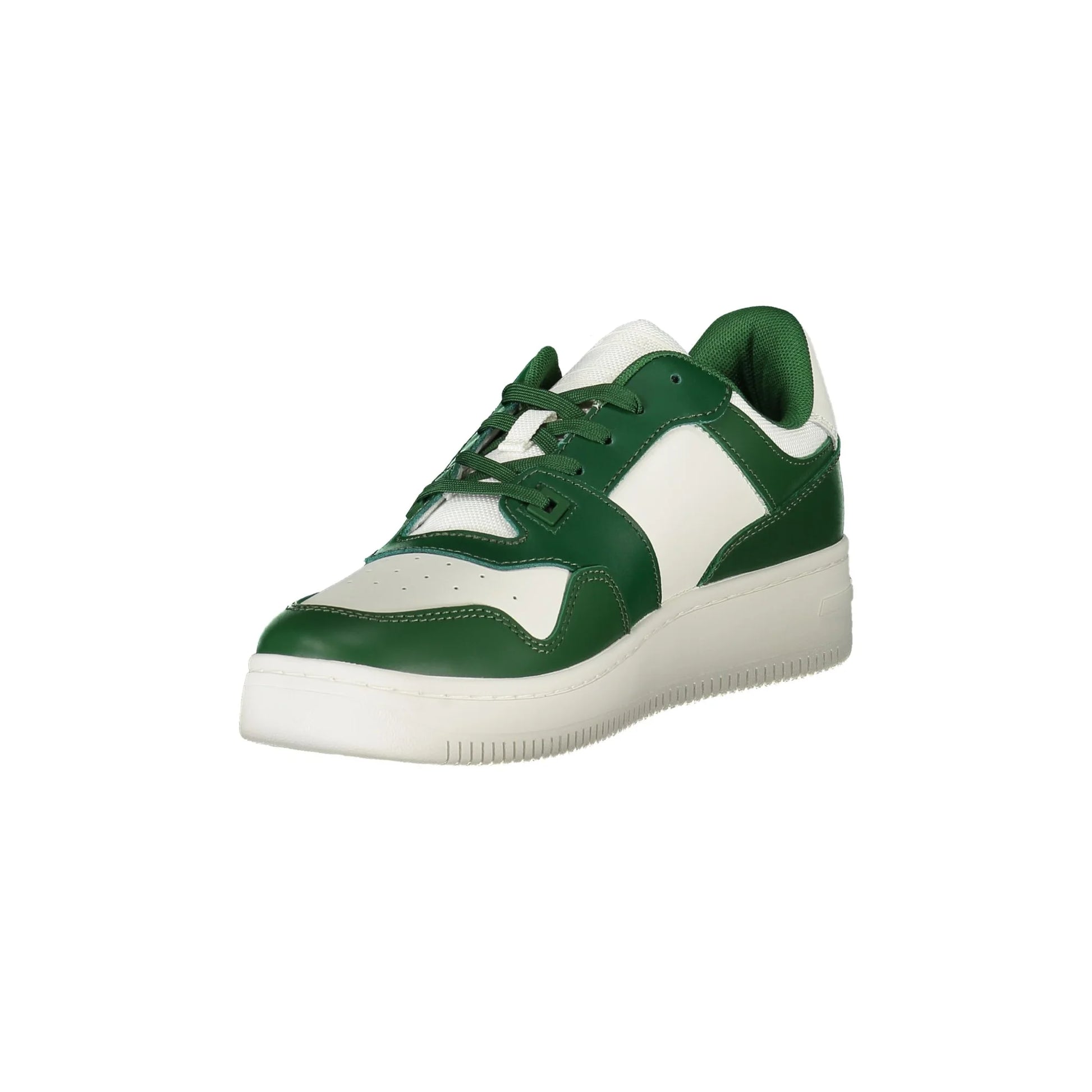 TOMMY HILFIGER Scarpe Sneakers Uomo Verdi con Plantare Removibile e Dettagli a Contrasto - vista 3