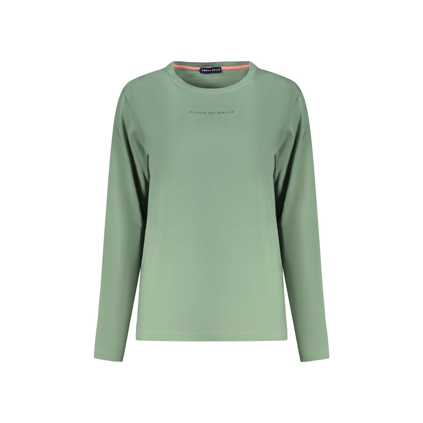 North Sails T-Shirt Maniche Lunghe Donna Verde Stampa in Rilievo Logo - foto prodotto