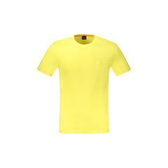 Boss T-Shirt Maniche Corte Uomo Gialla Ricamo