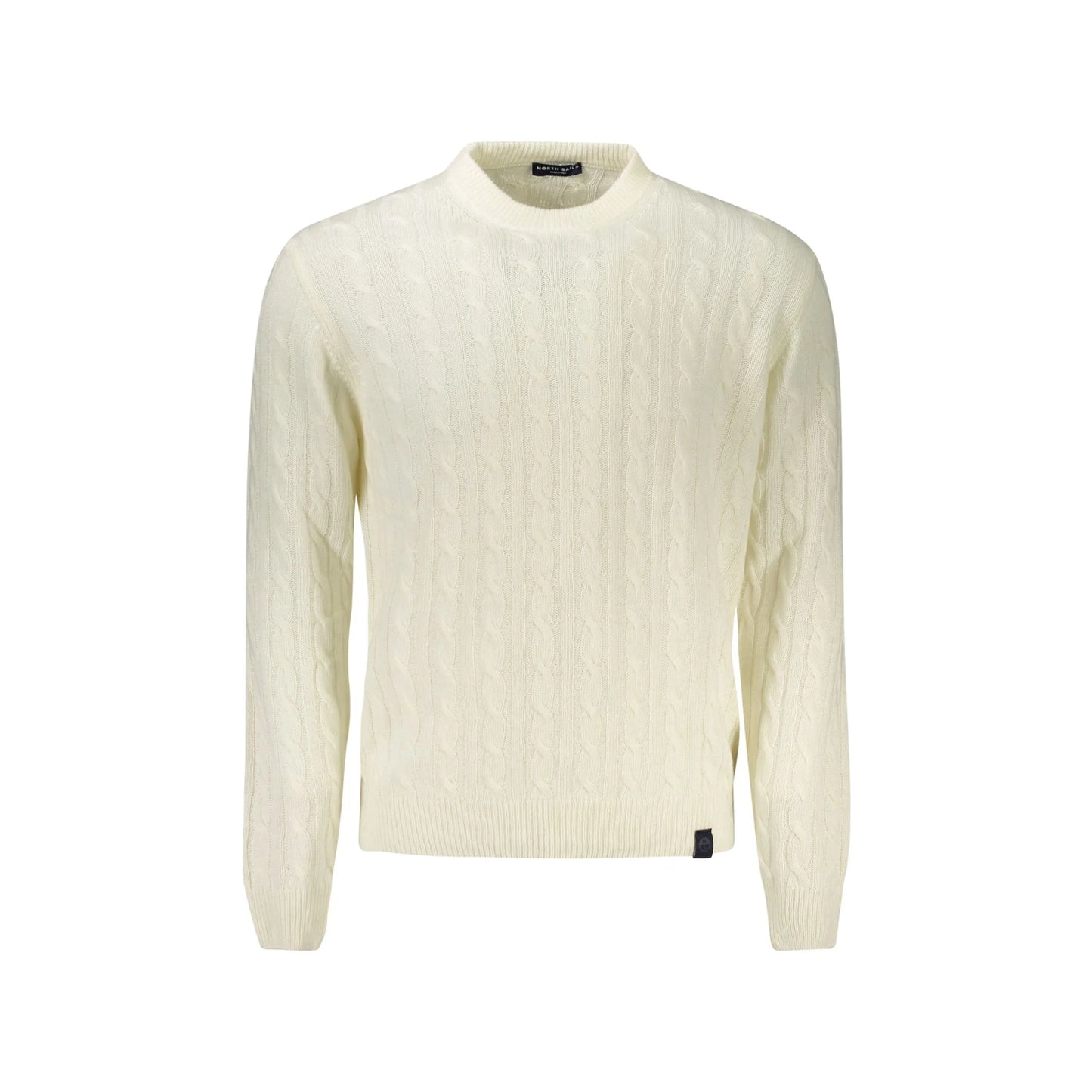 North Sails Maglione Uomo Bianco Girocollo a Treccia in Lana Maglie - foto prodotto