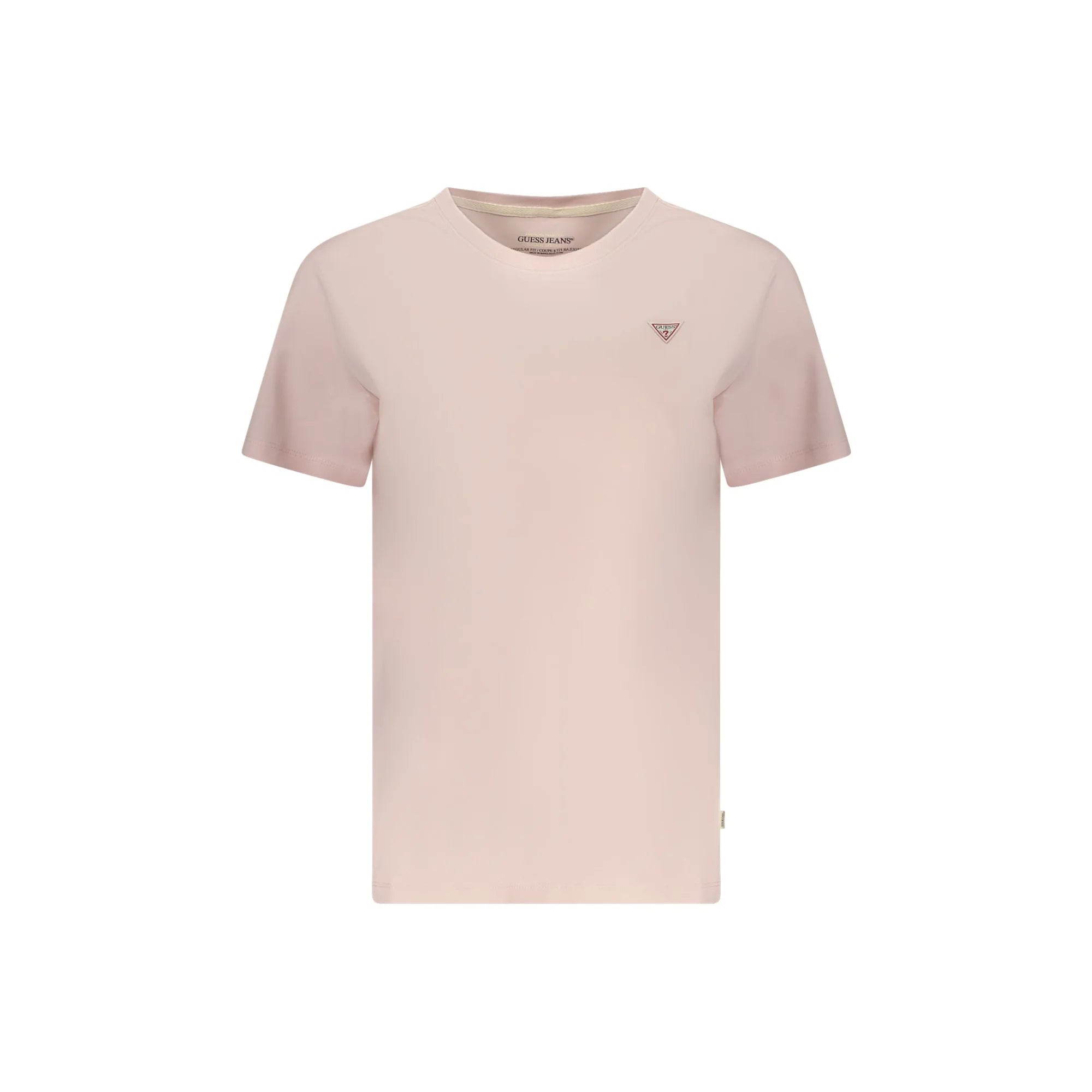 GUESS JEANS T-SHIRT MANICHE CORTE DONNA ROSA