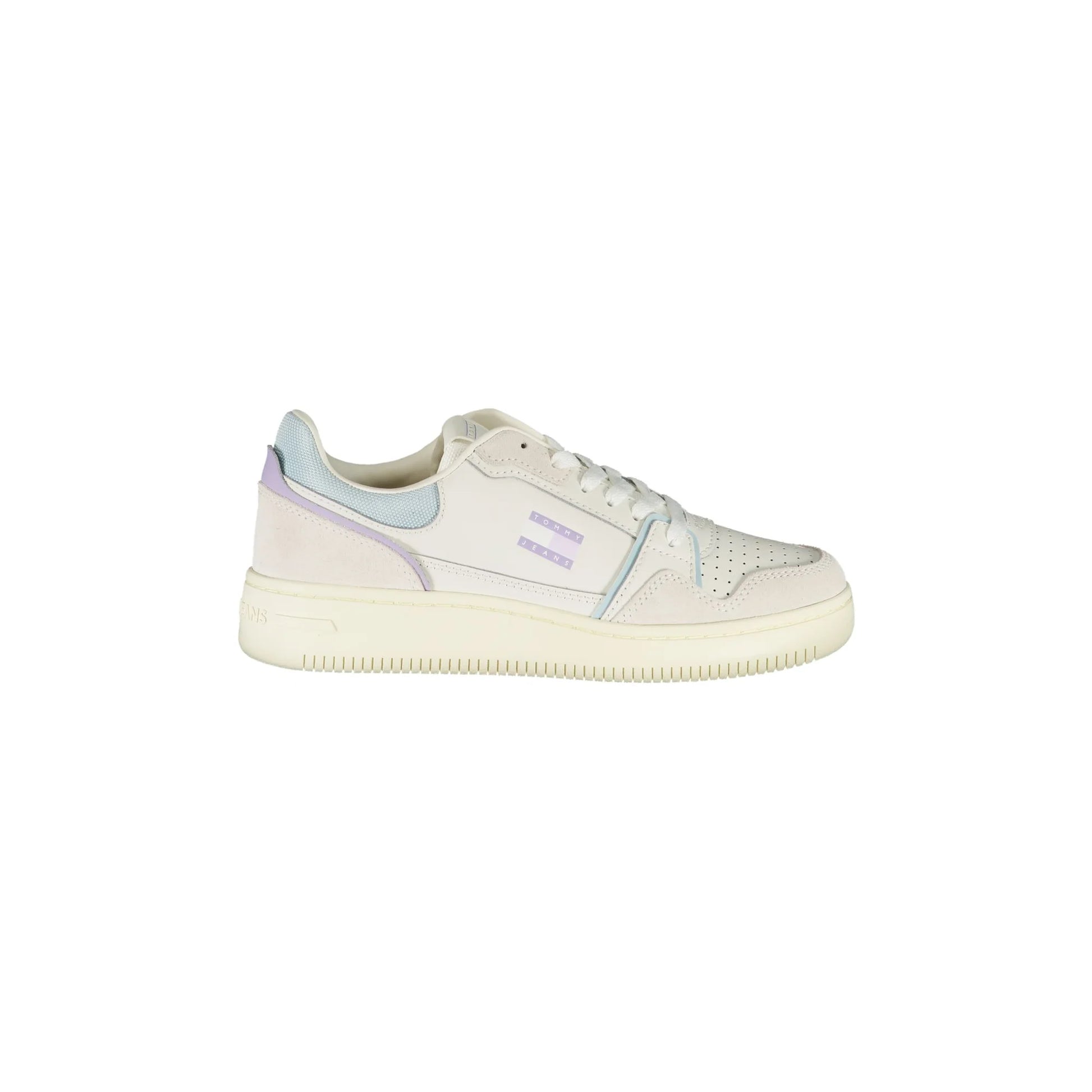 TOMMY HILFIGER Sneakers Donna Bianche con Lacci e Dettagli Azzurri Bianco - foto prodotto