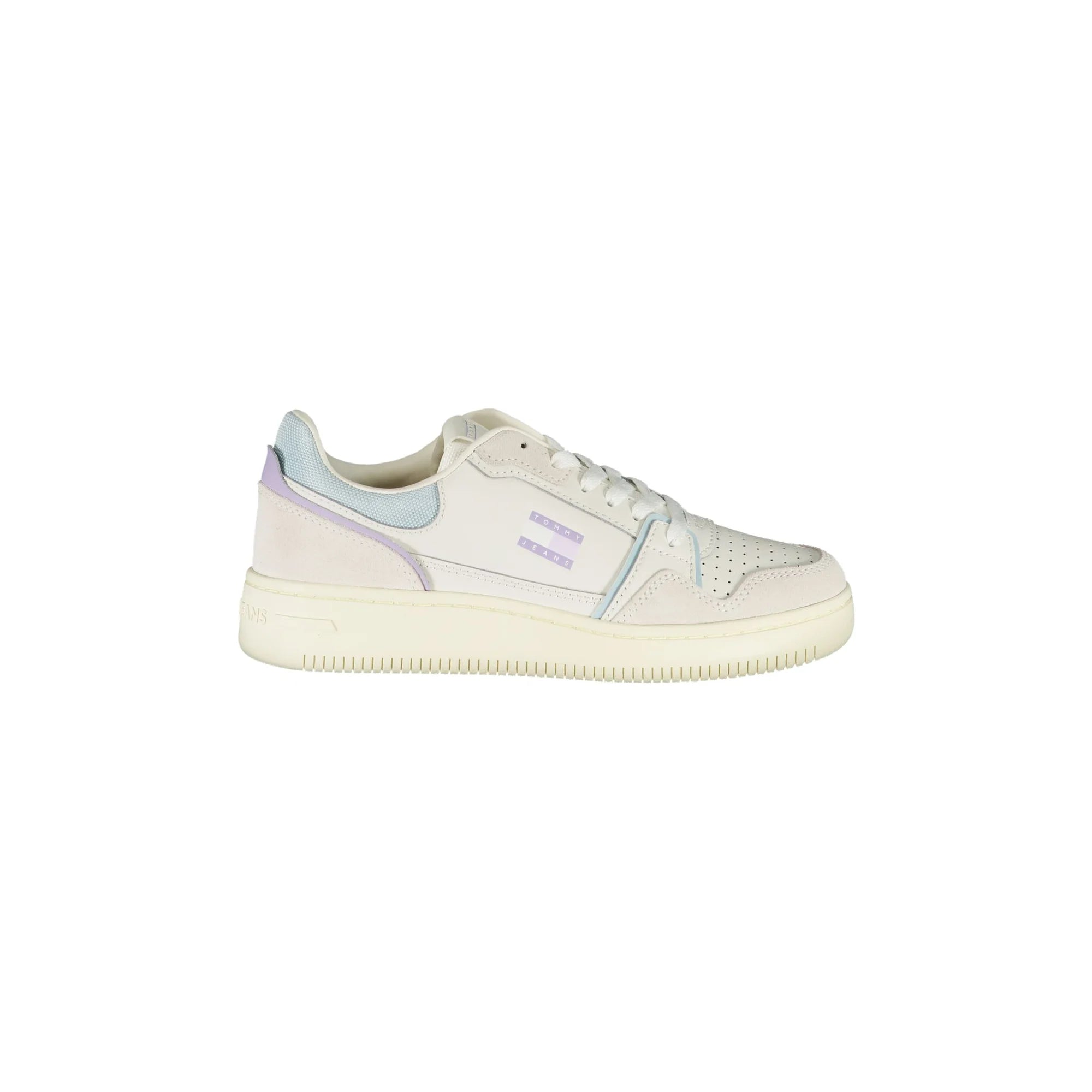 TOMMY HILFIGER Sneakers Donna Bianche con Lacci e Dettagli Azzurri Bianco - foto prodotto