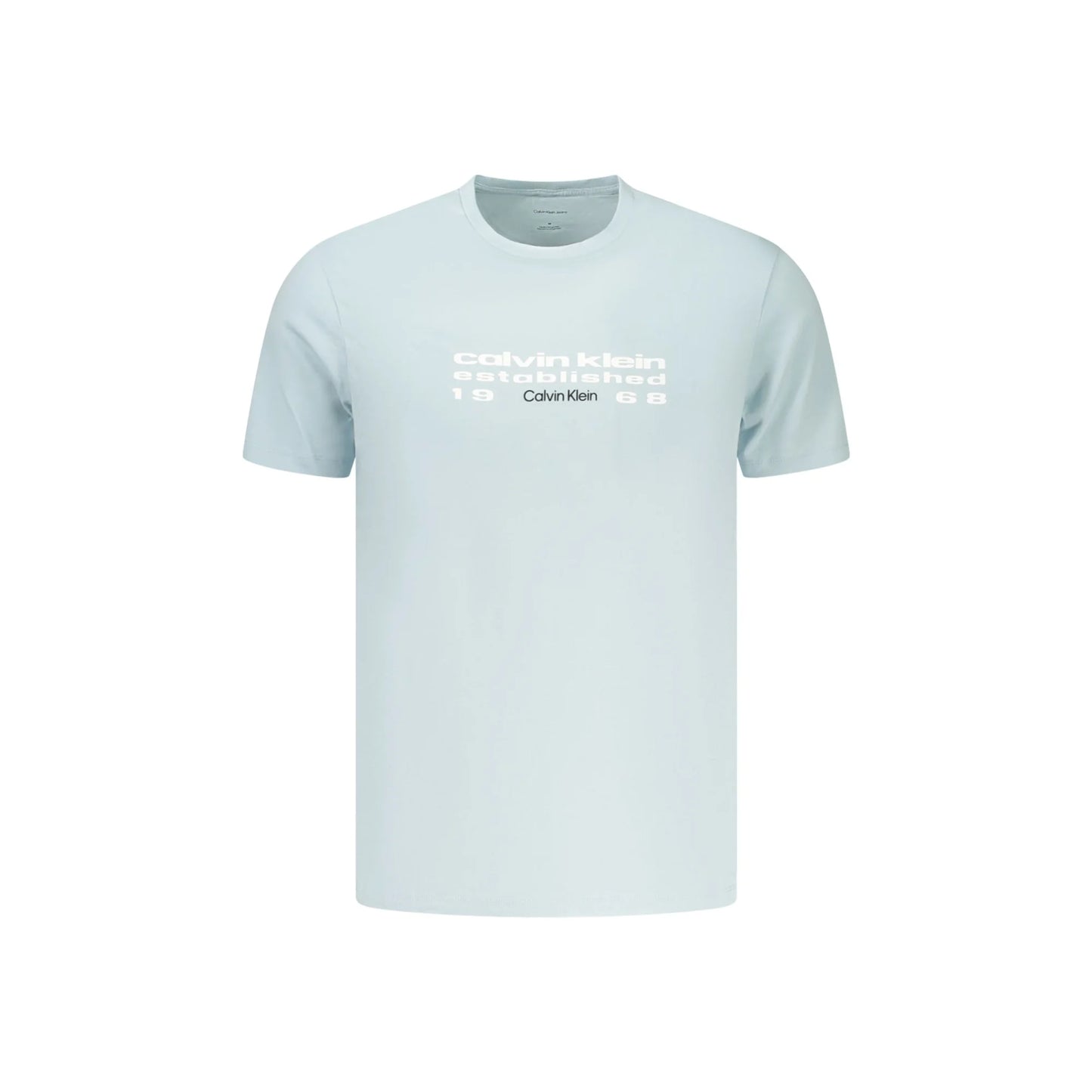 CALVIN KLEIN T-SHIRT MANICHE CORTE UOMO AZZURRO