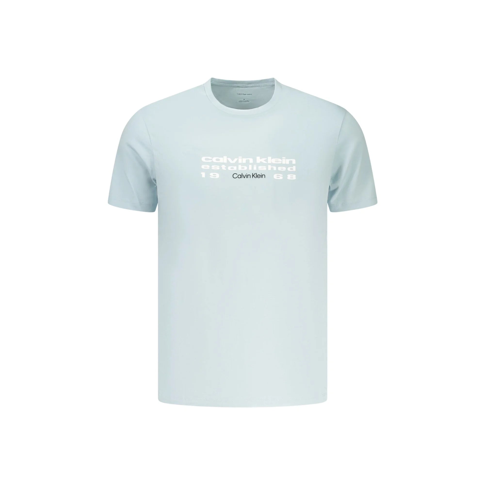 CALVIN KLEIN T-SHIRT MANICHE CORTE UOMO AZZURRO