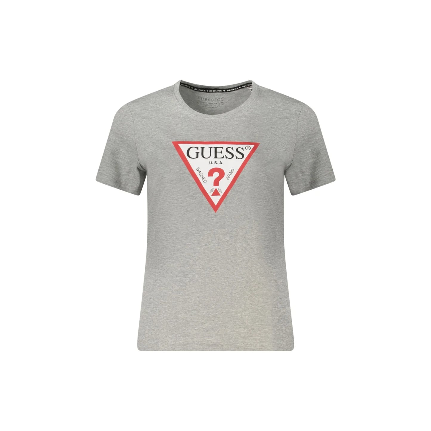 Guess Jeans T-Shirt Maniche Corte Donna Grigia Stampa Logo Grigio - foto prodotto