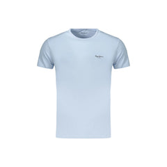 Pepe Jeans T-Shirt Μανίκια Κοντά Ανδρική Γαλάζια Με Λογότυπο