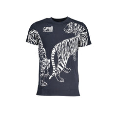 Cavalli Class T-Shirt Maniche Corte Uomo Blu Stampa
