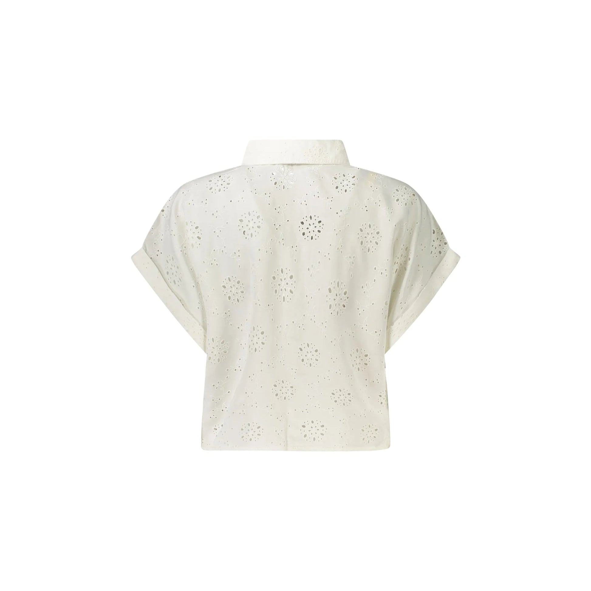 Guess Jeans Camicia Maniche Corte Donna Bianca Logo Camicie bianco - vista 2