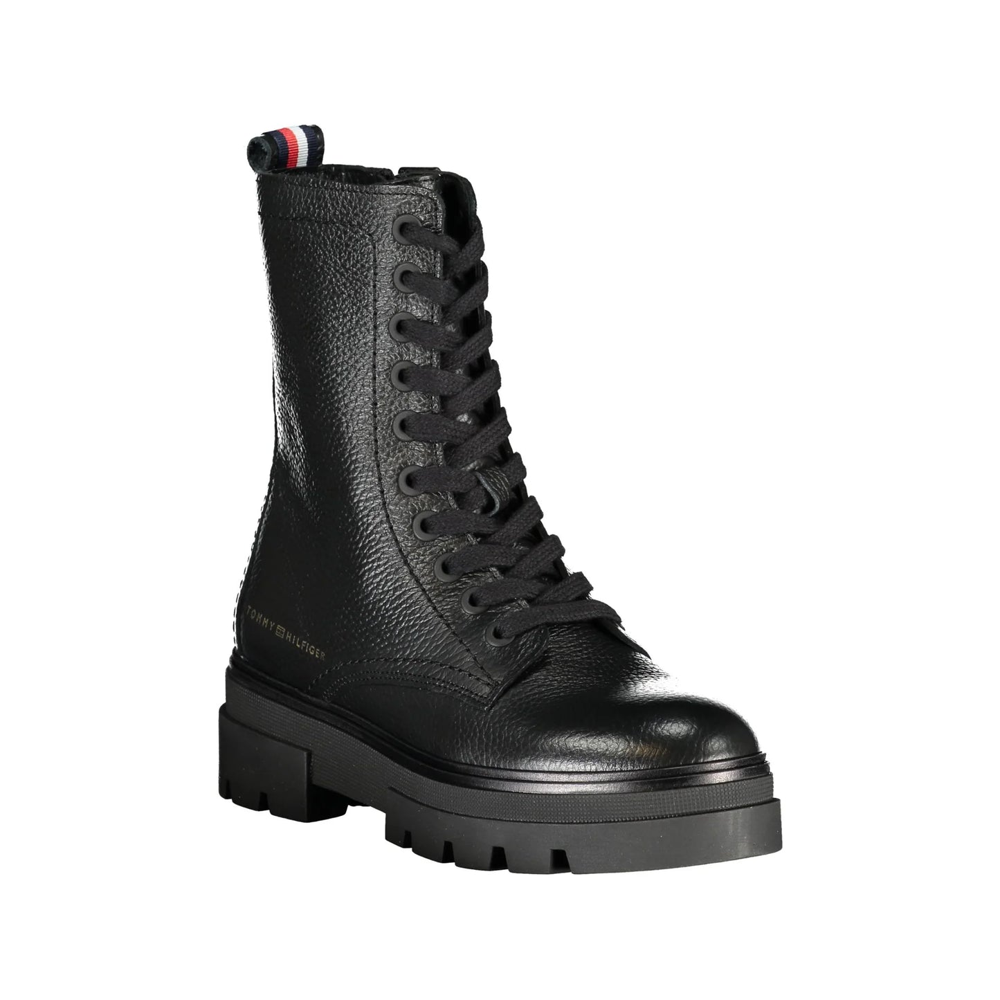 TOMMY HILFIGER Stivali Donna Neri con Lacci e Zip Laterale Stivaletti nero - vista 2