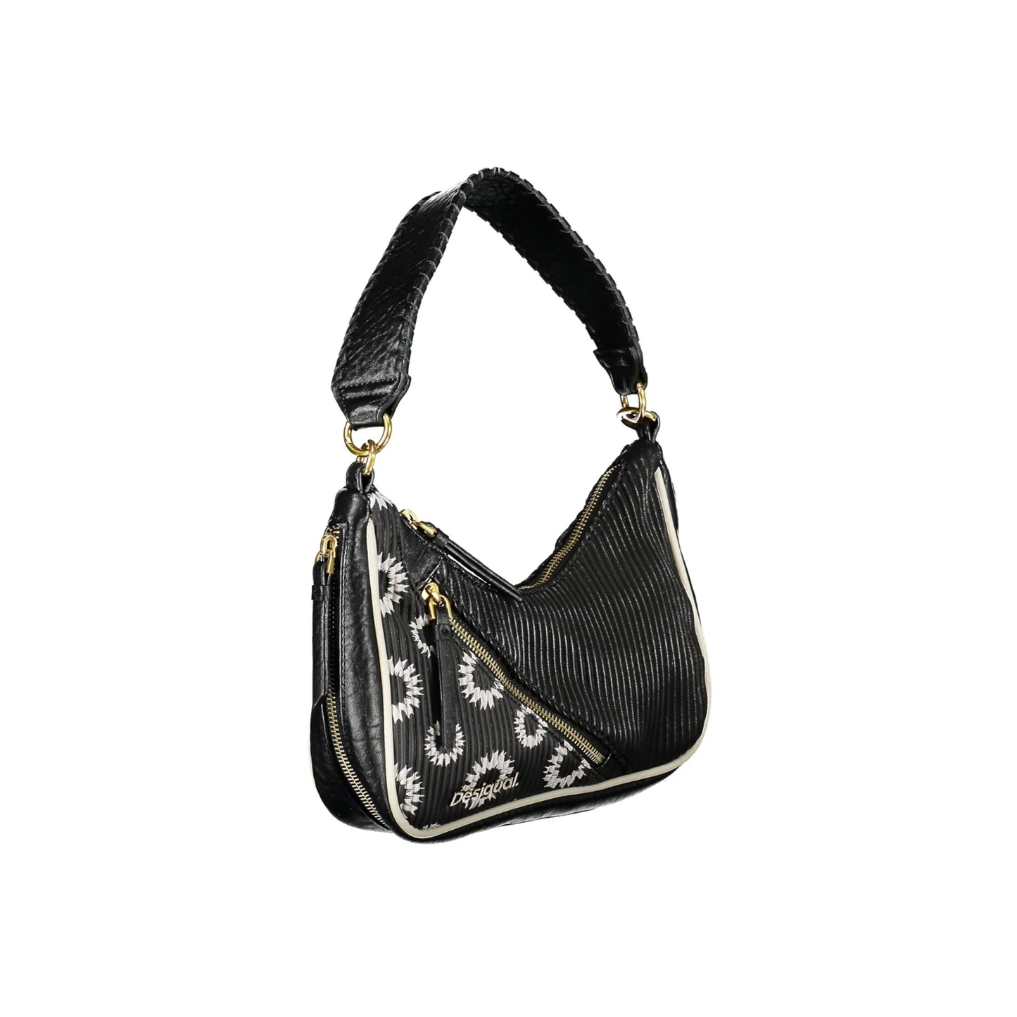 Desigual Borsa a Tracolla Donna Nera Logo Borse nero - vista 3