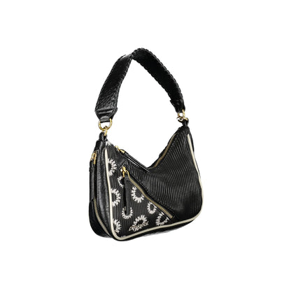 Desigual Borsa a Tracolla Donna Nera Logo Borse nero - vista 3