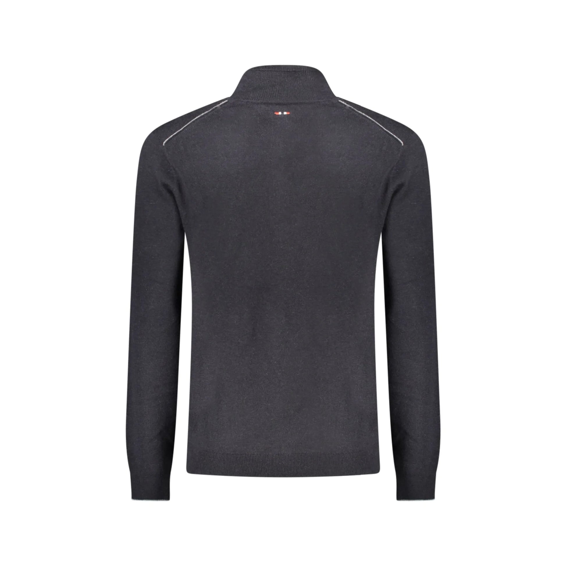 Napapijri Maglione Uomo Nero Mezza Zip Maniche Lunghe Maglie - vista 2