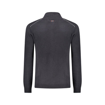 Napapijri Maglione Uomo Nero Mezza Zip Maniche Lunghe Maglie - vista 2