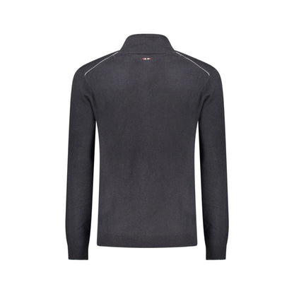 Napapijri Maglione Uomo Nero Mezza Zip Maniche Lunghe Maglie - vista 2