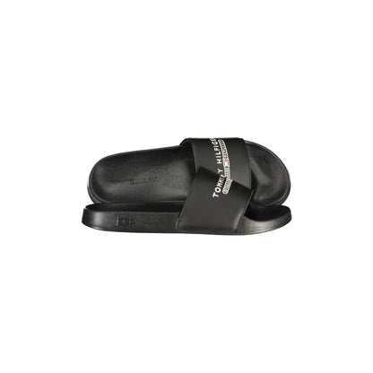 Tommy Hilfiger Ciabatte Uomo Nere Ricamo Logo nero - vista 2