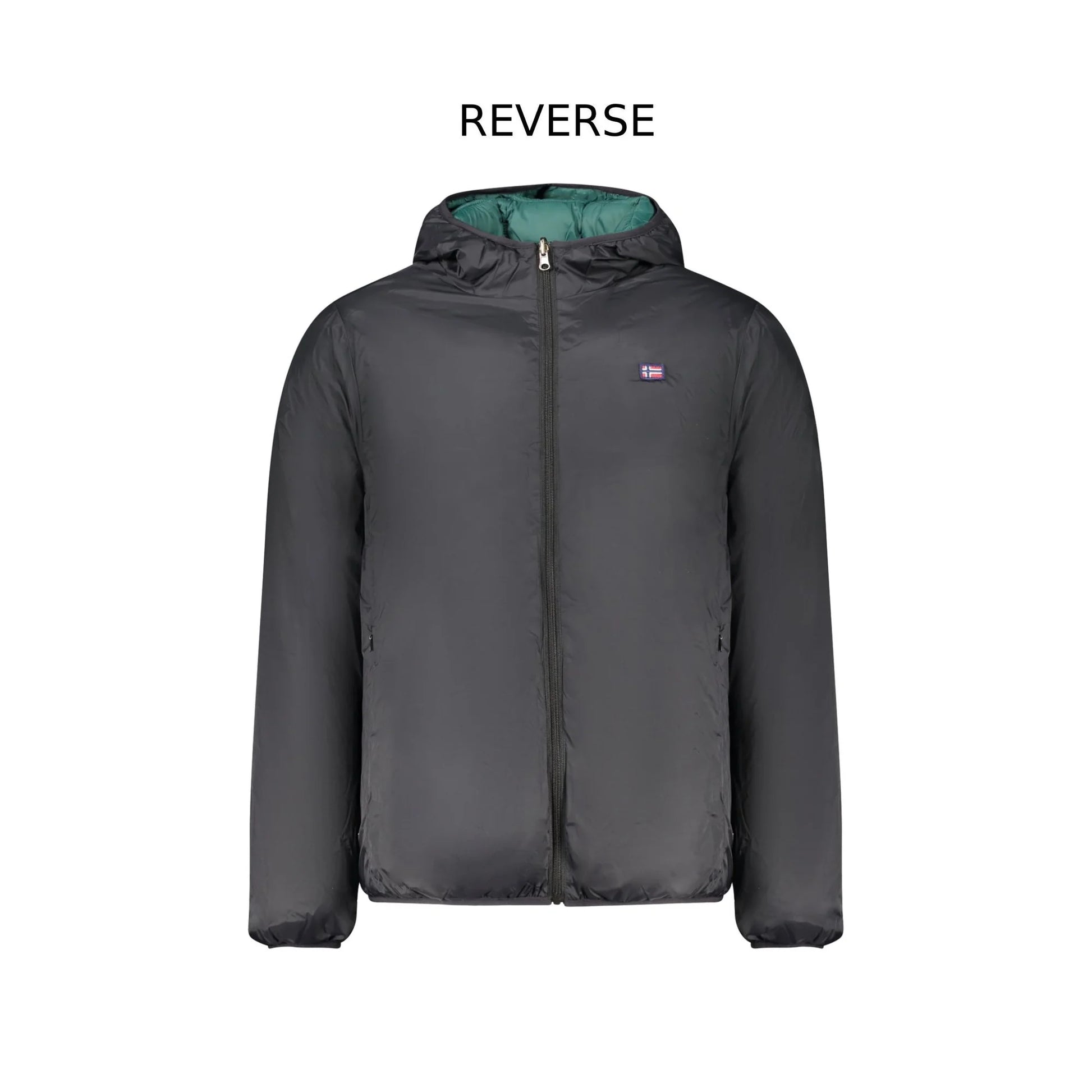 Norway 1963 Giubbotto Uomo Nero Cappuccio Reversibile Logo Giubbotti e Giacche - foto prodotto