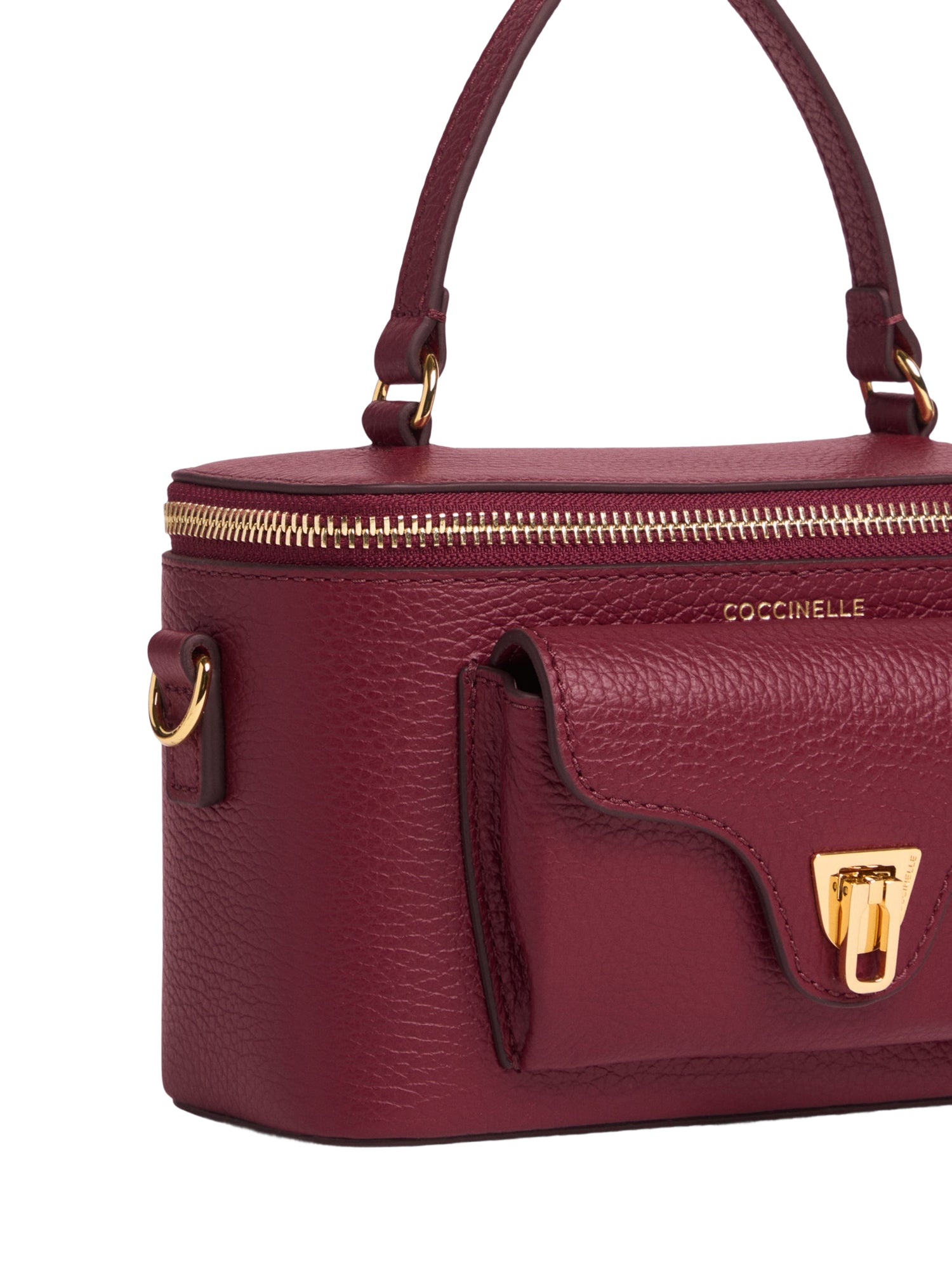 COCCINELLE Borsa Donna a Tracolla Rossa, In Vera Pelle, Beat Generation