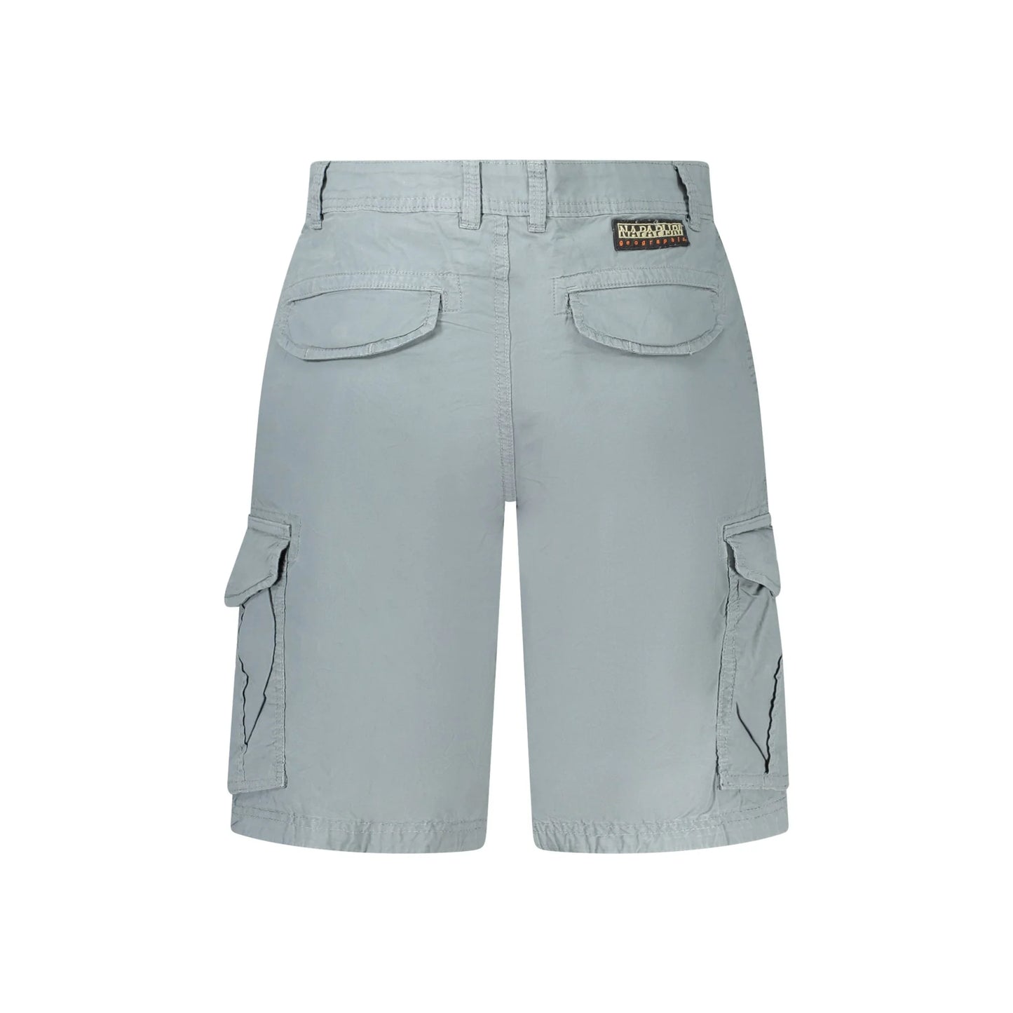 Napapijri Short Pantaloni Bermuda Uomo Grigio Ricamo - vista 2